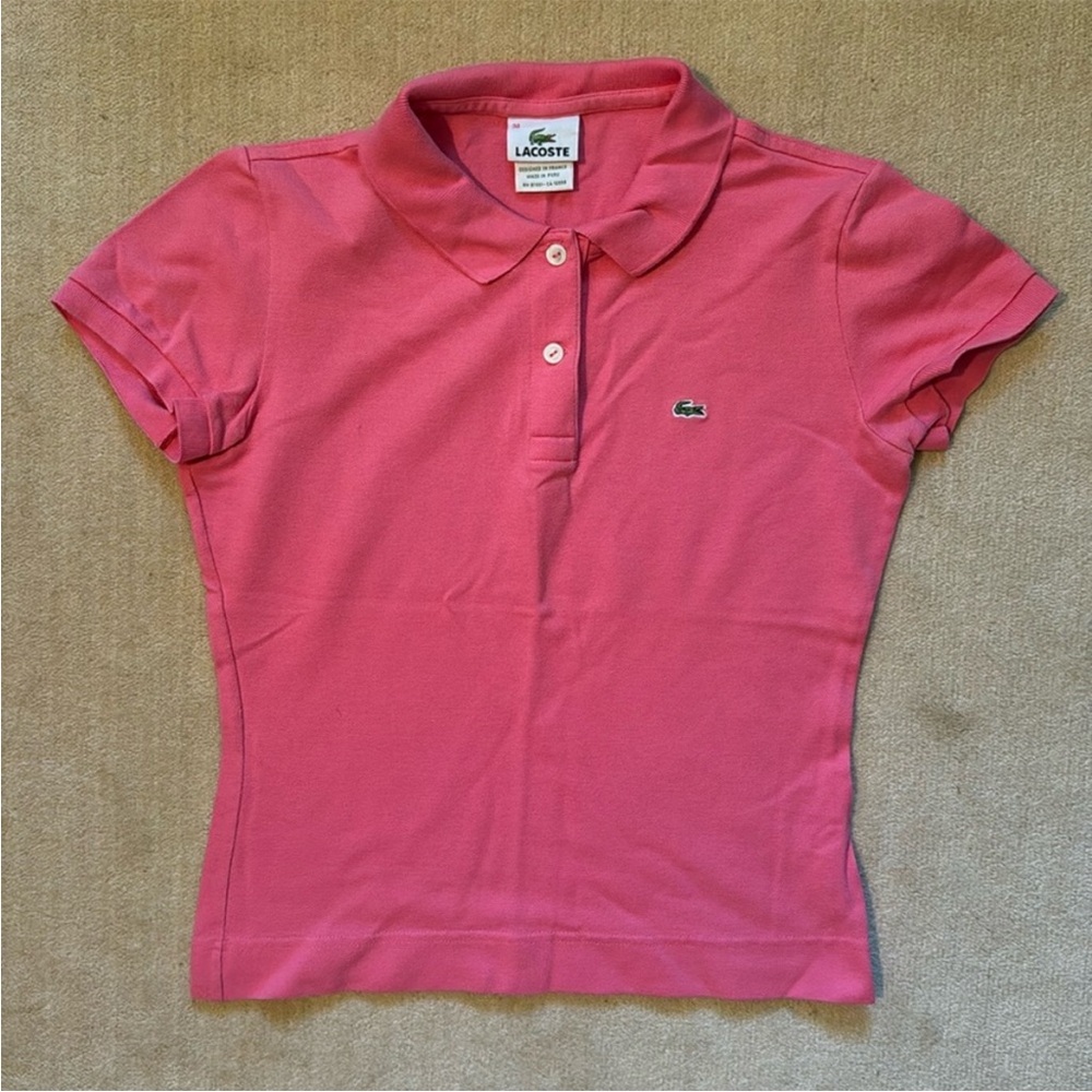 Lacoste Women's Pink Polo Shirt
